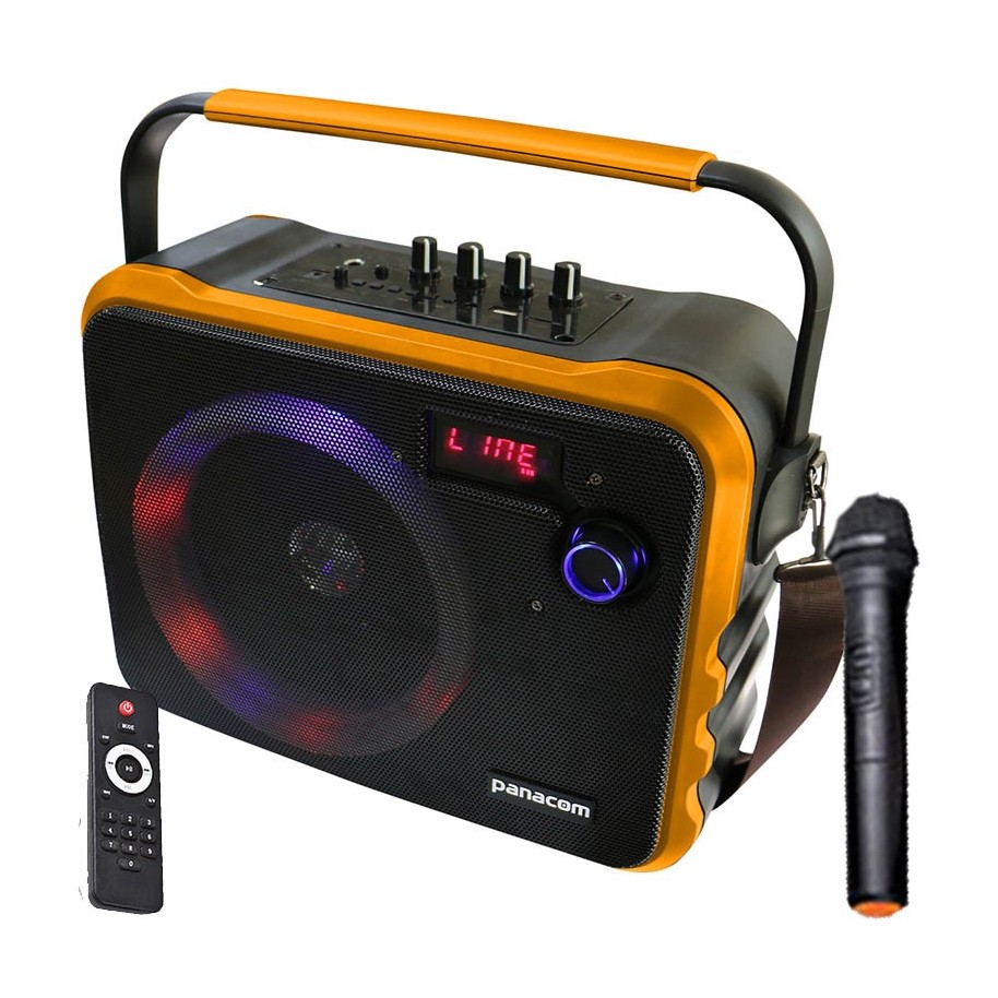 huella dactilar Th recinto Parlante Bluetooth Panacom Sp-3070Wm Naranja Bateria Usb Sd Microfono  Inalambrico 2000W T70Wm Control