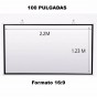 PANTALLA PROYECTOR 100" PULGADAS PARA PARED TECHO