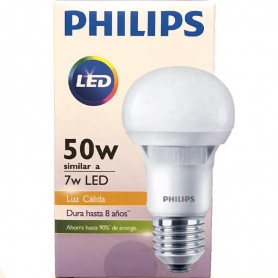 Lampara Led Phillips 7W Luz Calida