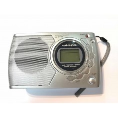 RADIO WINCO AM/FM RELOJ DESPERTADOR LCD ILUMINADO ALARMA PILAS W-3107