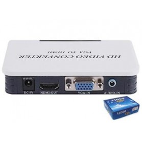 ADAPTADOR VGA H A HDMI H - ENTRADA VGA Y SALIDA HDMI - NO ES BIDIRECCIONAL - NO INCLUYE TRANSFORMADOR 5V 2A