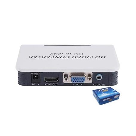 ADAPTADOR VGA H A HDMI H - ENTRADA VGA Y SALIDA HDMI - NO ES BIDIRECCIONAL - NO INCLUYE TRANSFORMADOR 5V 2A