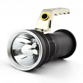 LINTERNA TACTICA MANGO METALICO LED RECARGABLE 12V Y 220V 800 LUMENES