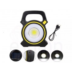 REFLECTOR SOLAR RECARGABLE 20W USB CON MANIJA