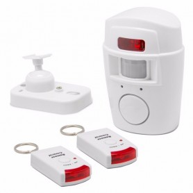 SET ALARMA CON SENSOR DE MOVIMIENTO + SIRENA + 2 CONTROL REMOTO