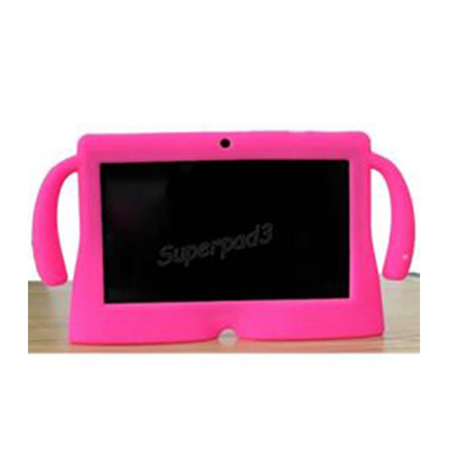 FUNDA DE TABLET CON TECLADO EN COLOR ROSADO 7 PULGADAS