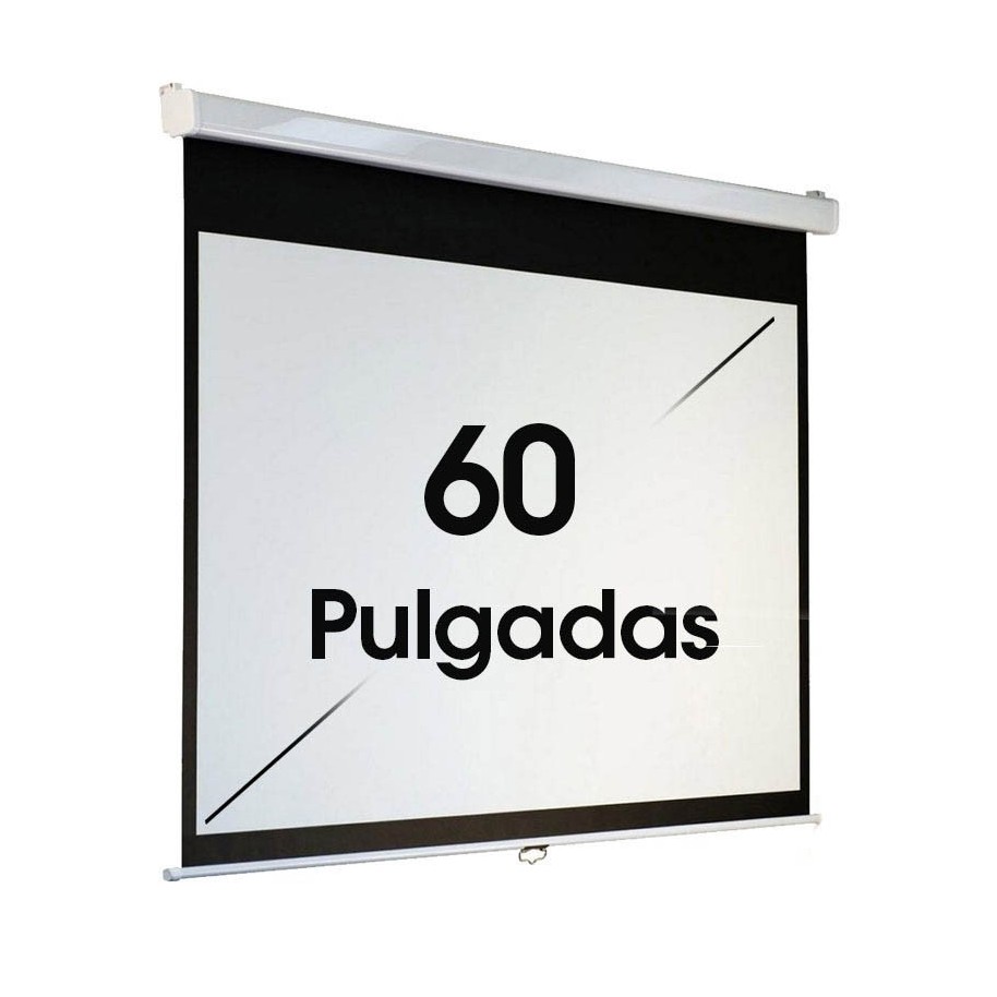  Pantalla de proyector con soporte de 60 pulgadas