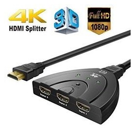 SWITCH HDMI 3 ENTRADAS 1 SALIDA 4K FULL HD 1080P SMF7803