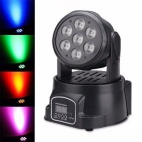 Cabezal Movil 7 Led Rgb Audiorritmico Dmx Efecto Dj