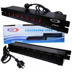 CONSOLA LUCES 8 CANALES JDM 800 15A TECLAS ILUMINADAS CON TERMICA RACKEABLE