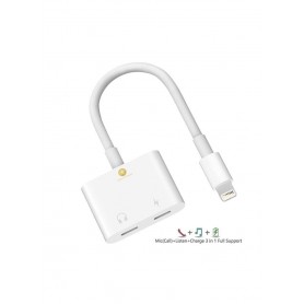 Adaptador Auriculares Lightning Jack Iphone + Carga Alimentacion Glj001