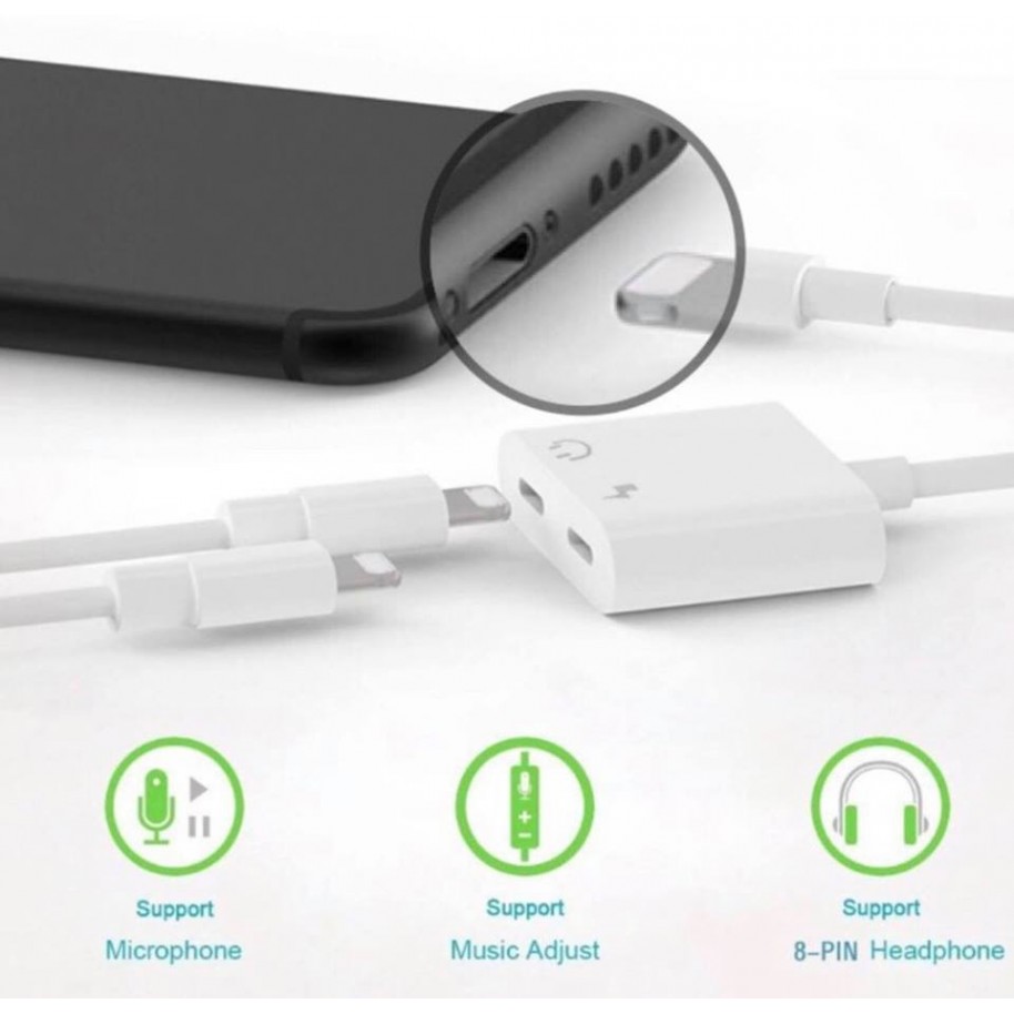 Cable Adaptador iPhone Lightning A Jack Auriculares Premium — Una Ganga