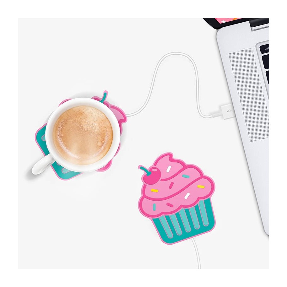 Calentador Taza Usb Cupcake CafâˆšÃ‚ Te Agua Leche