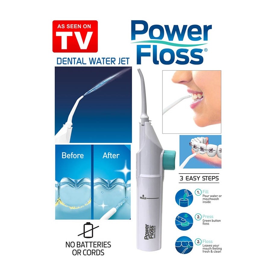 Irrigador Dental Blanqueador Hilo Diente Turbo Jet Agua Oral
