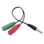 ADAPTADOR PLUG 3.5MM AURICULAR + MIC A 2 JACK 3.5MM AURICULAR + MIC