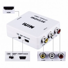 ADAPTADOR CONVERSOR RCA AV A HDMI