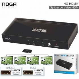 SPLITTER HDMI DIVISOR 4 SALIDAS NOGA FULL HD 4K SPLIT 4