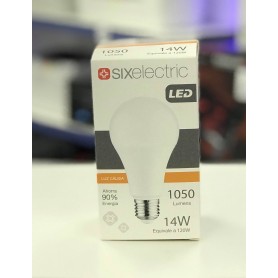 Lampara Led Bulbo A60 14W E27 Luz Calida Six Electric