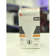 LAMPARA LED BULBO A60 14W E27 LUZ CALIDA SIX ELECTRIC