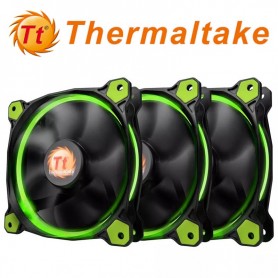 Cooler Riing 12 Thermaltake 120Mm Led Verde Pack X3 120X120X25Mm