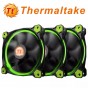 COOLER RIING 12 THERMALTAKE 120MM LED VERDE PACK X3 120X120X25MM