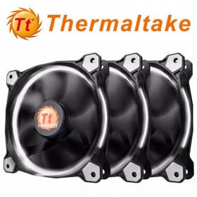 Cooler Riing 12 Thermaltake 120Mm Led Blanco Pack X3 120X120X25Mm