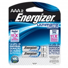 PILA AAA LITHIUM ULTIMATE ENERGIZER BLISTER X2