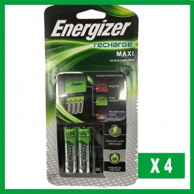 Cargador Pilas Energizer Maxi Con Dos Pilas Aa Carga Hasta 4