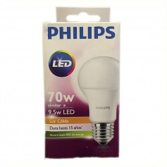 Lampara Bulbo Led Rosca E27 9.5W Calida Phillips