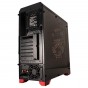 GABINETE PC GAMER ACRILICO NOGA NG-8609 CON FUENTE 600W COOLER COLOR ROJO