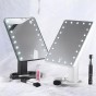 ESPEJO DE LUCES 22 LED BOTON TACTIL CON PIE REGULABLE 360 A PILAS BAJO CONSUMO IDEAL COSMETICA