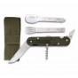 SET CUBIERTOS PLEGABLE CAMPING MILITAR SUPERVIVENCIA 7 EN 1