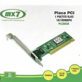 Placa De Red Pci 10/100Mbps Chip Realtek Rj45 Mx7 Plc8038