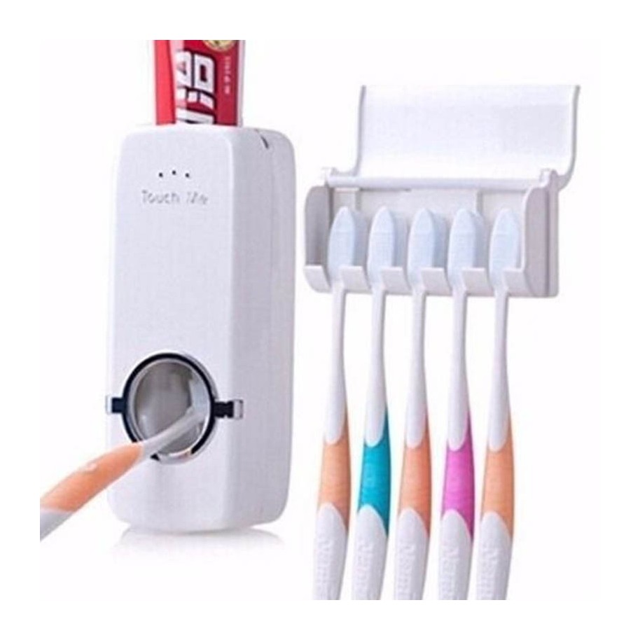 Despenser Automatico Pasta Dental + Porta Cepillos Diente