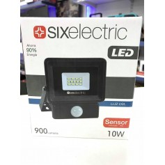 REFLECTOR LED C/ SENSOR MOVIMIENTO 10W BLANCO SMD LUZ DIA SIX ELECTRIC