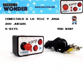 CONSOLA WONDER RETRO MINI KANJI 4 PULSADORES STICK PALANCA 200 JUEGOS