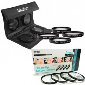 Kit Vivitar Filtros Uv+Cpl+Flp+Lentillas 52 Mm Nikon Cannon 4 Piezas