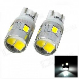 LAMPARA POSICION AUTO 5W T10 DE 6 LED LUPO SIMIL XENON X UNIDAD