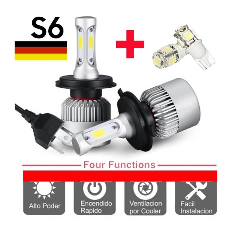 Lámparas LED H4 y Kits LED H4 de Alta Potencia de 12V y 24V