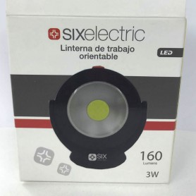 Linterna De Trabajo Orientable Six Electric Iman Led Cob 3W 85Mm