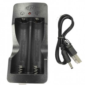 Cargador Doble Pilas 18650 Usb Corte Automatico Led Indicador