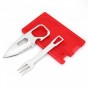 TARJETA DE SUPERVIVENCIA CUCHILLO Y TENEDOR CON FUNDA P/CAMPING