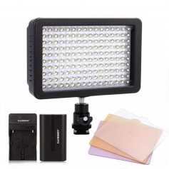 Luz Led De Video Super Power Para Camaras De Foto 160 Leds + Kit De Filtros