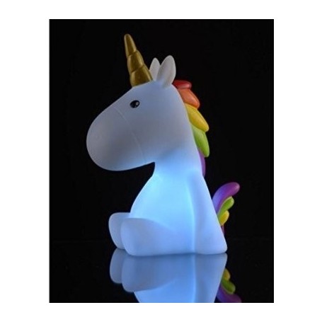 VELADOR INFANTIL LUZ DE NOCHE UNICORNIO LED A PILA