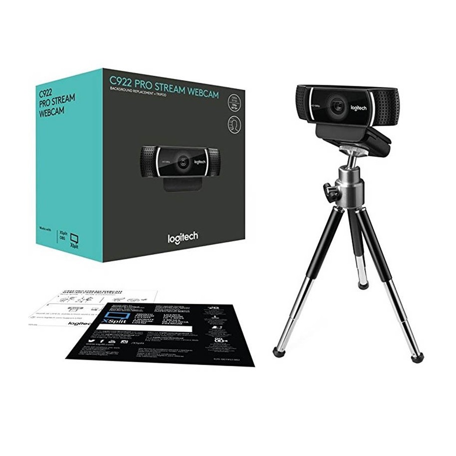 Camara Web Logitech C922 Pro Full HD 1080p con Microfono + Tripode  Perifericos Camaras Web