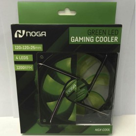 Cooler Gamer 120Mm Noga Silent Para Pc 4 Leds Verde