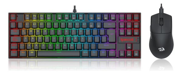 Combo Redragon S145 Teclado Mecanico Kumara K552 RGB Outemu RED + Mouse Redragon M724 Black